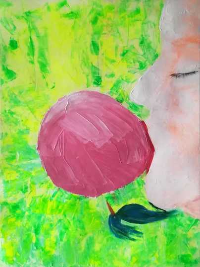 <b>Envy</b><br>Acrylic on paper. 2020